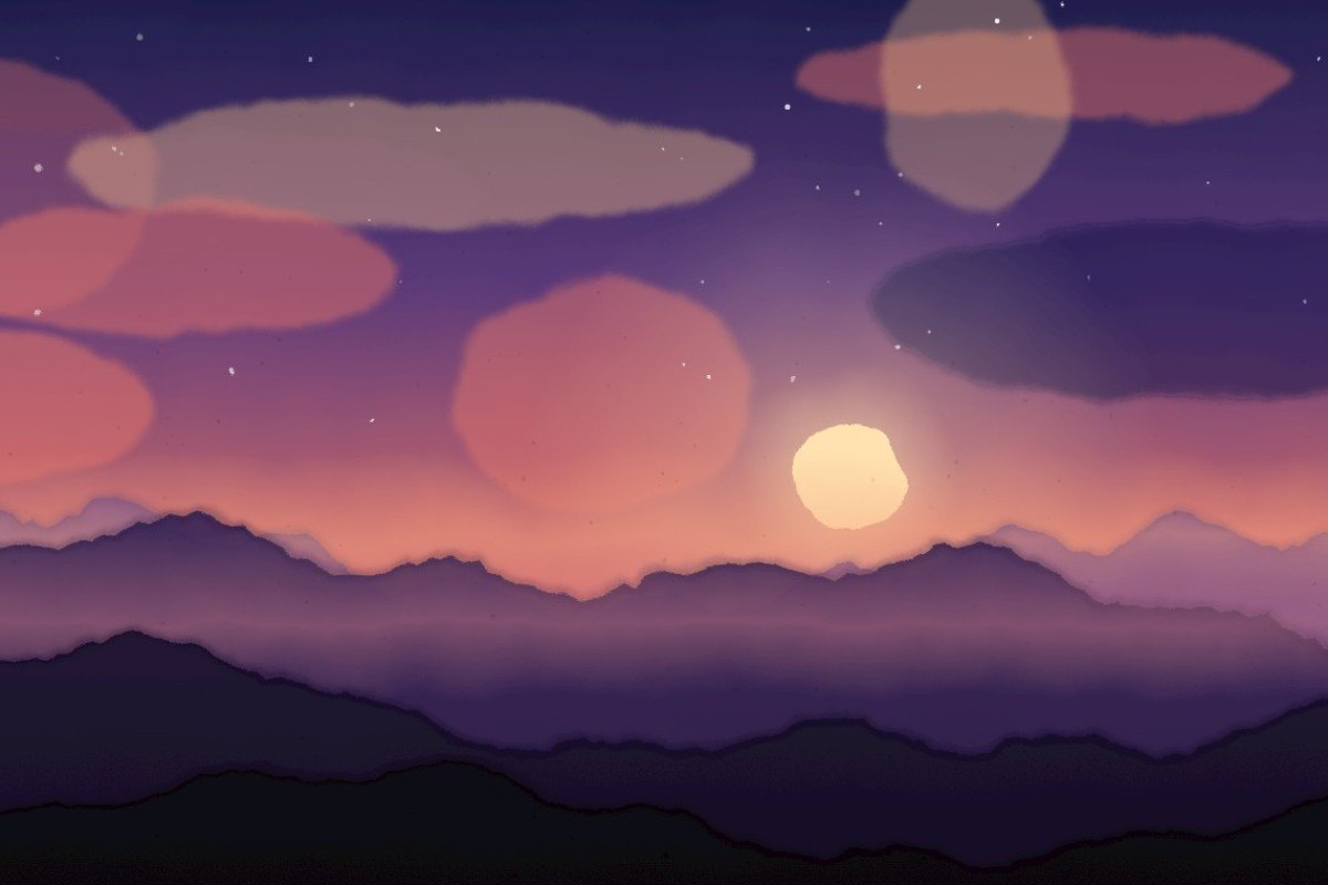 稜線の夜明け